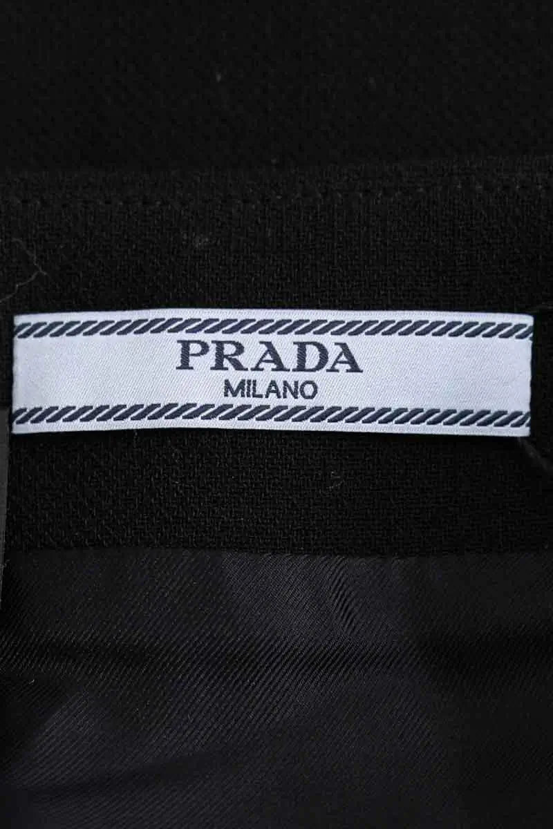 Mini jupe Prada Noir en Laine