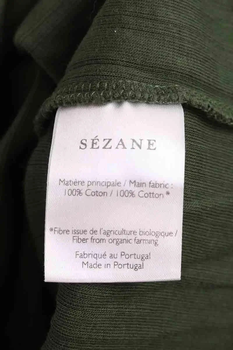 T-shirt Sézane Kaki en Coton