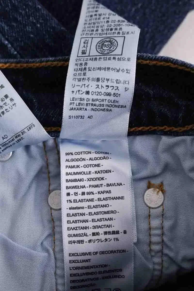 Jean droit Levi's 501 Bleu en Coton