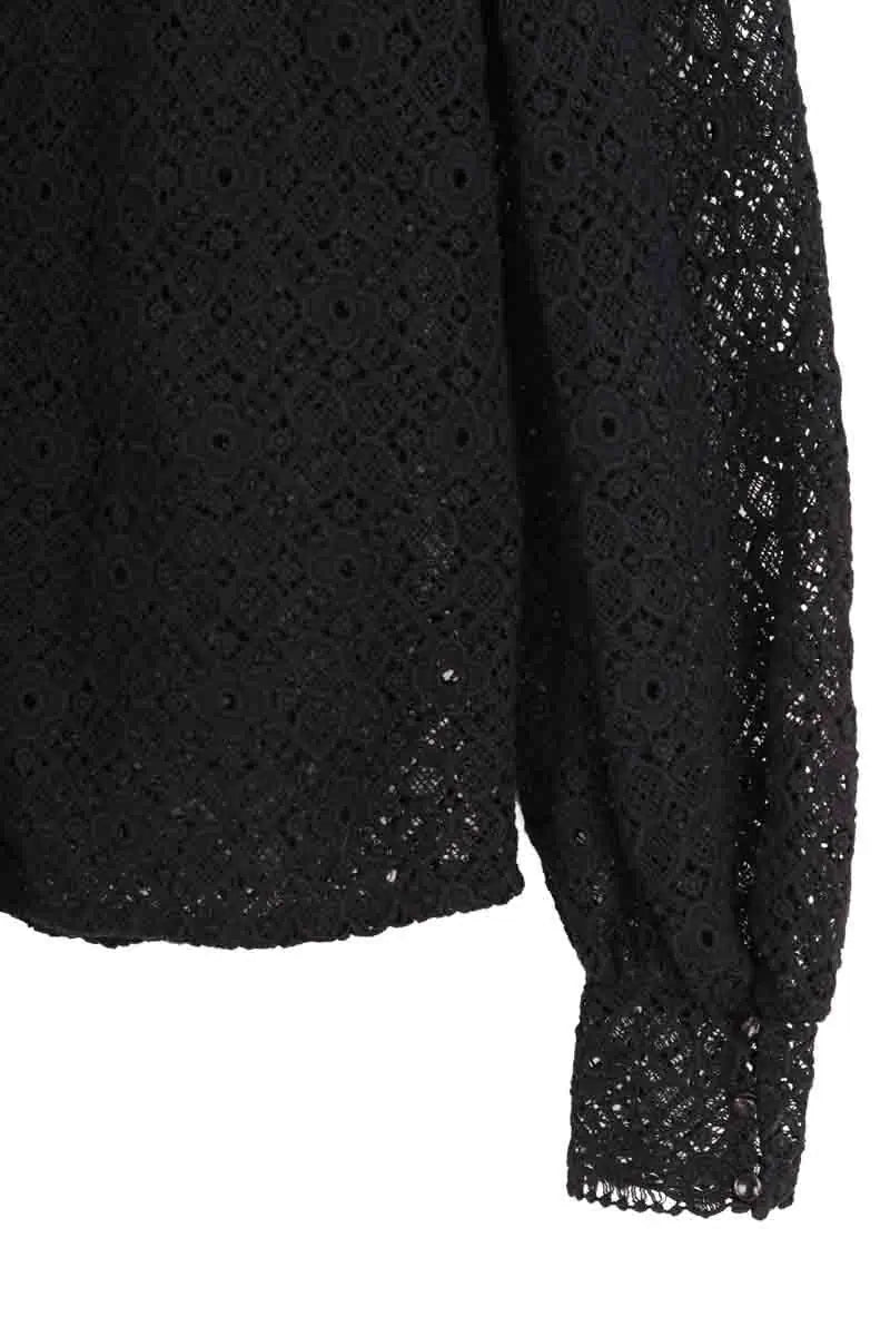 Blouse Sézane Noir en Coton