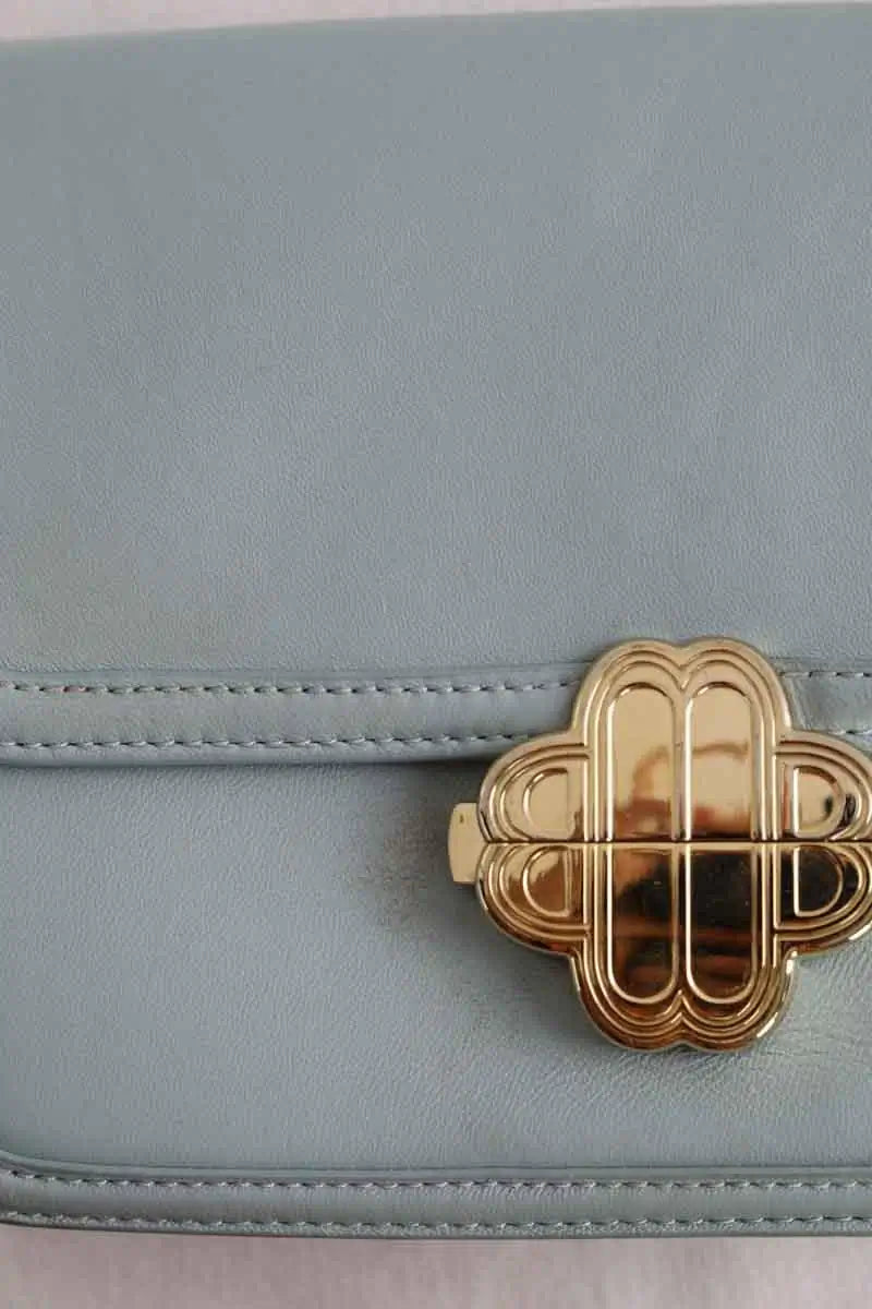 Sac à bandoulière Maje Turquoise en Cuir