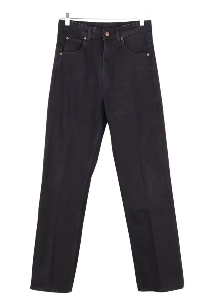 Jean droit Victoria Beckham High Rise Julia Noir en Coton, taille XS - Seconde Main