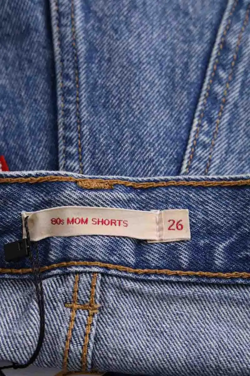 Mini short Levi's 80's mom short Bleu en Coton