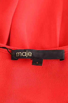 Robe Maje Rouge en Synthétique