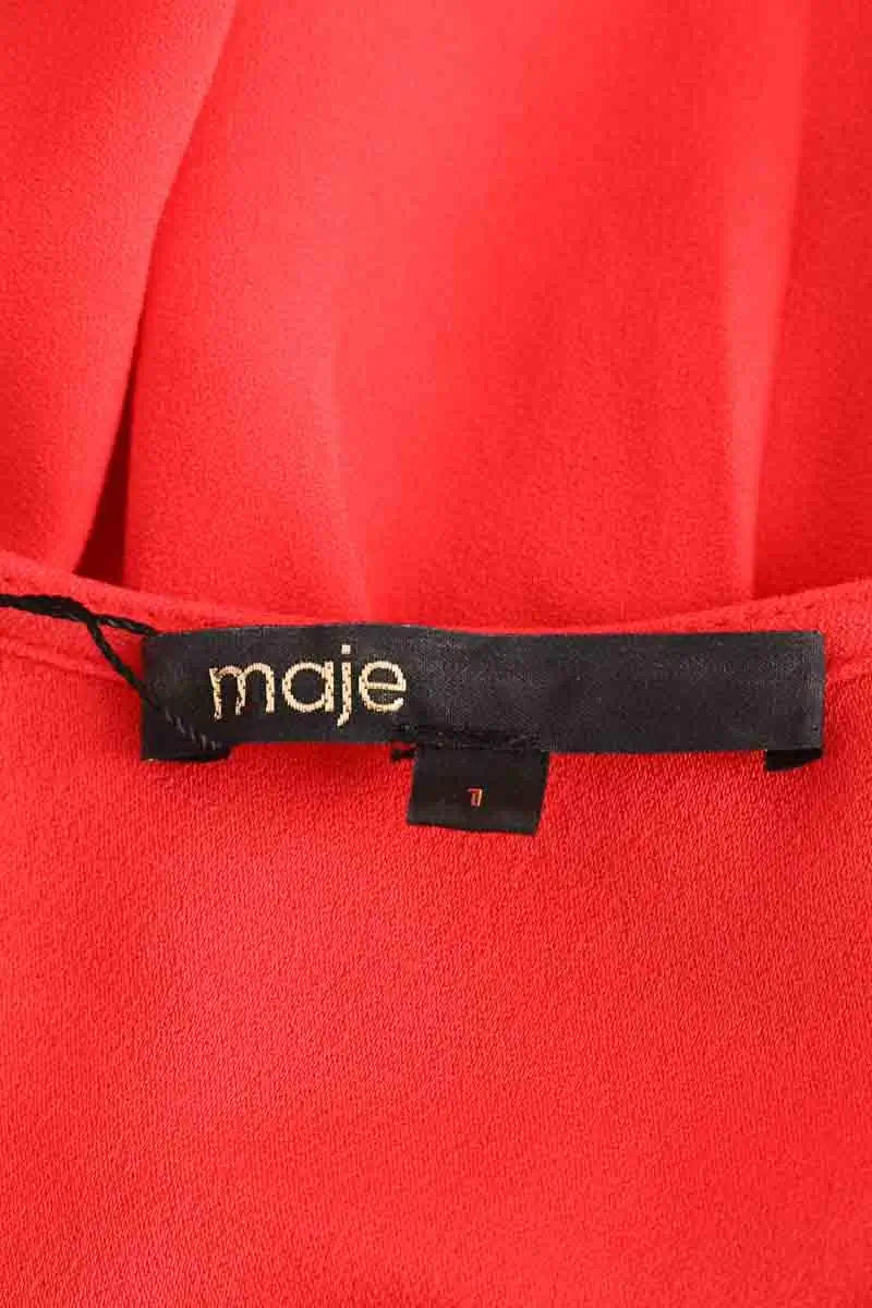 Robe Maje Rouge en Synthétique