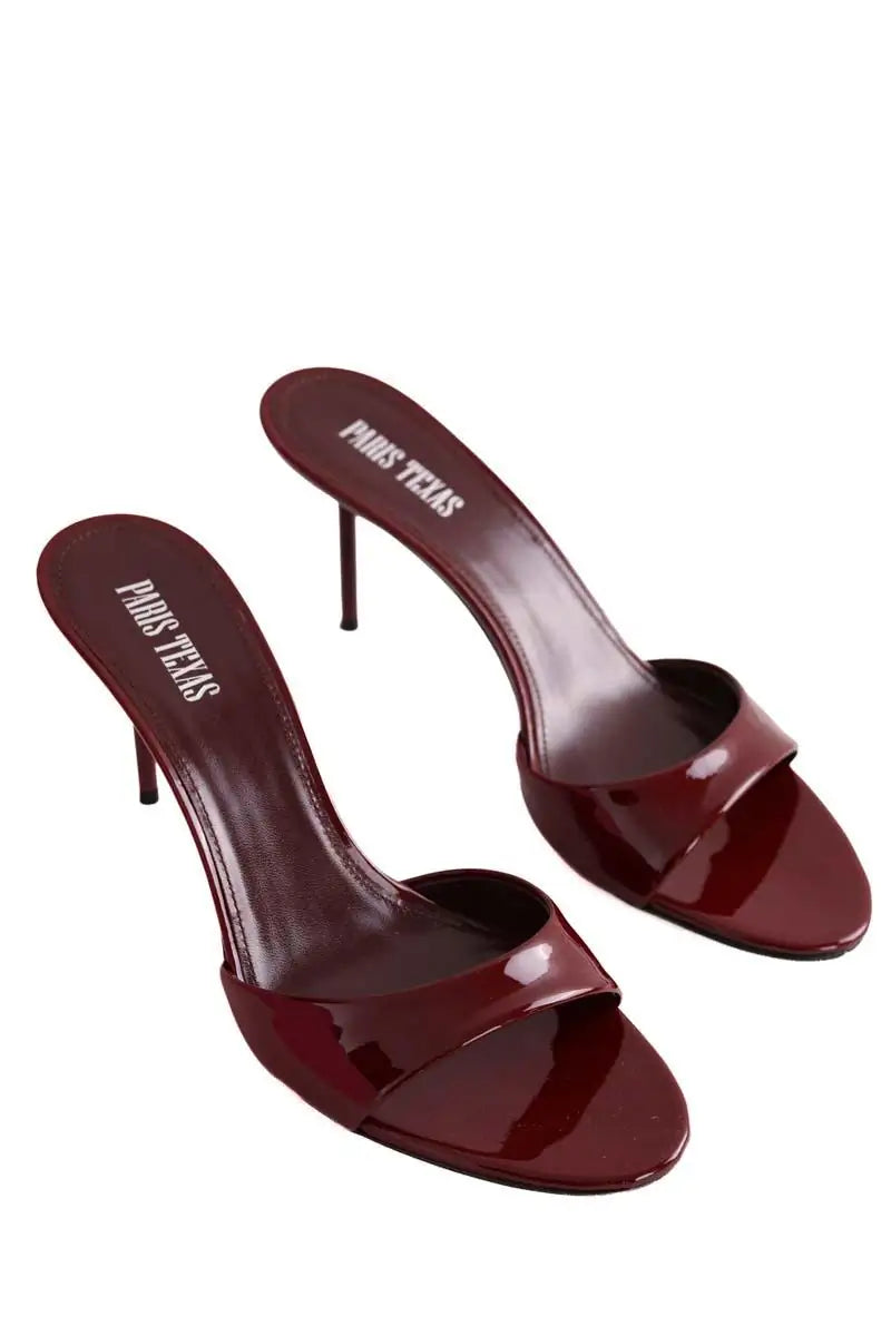 Talons Paris Texas Lidia Mule Bordeaux en Cuir