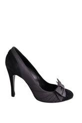 Talons Chanel Noir en Cuir, taille 38 - Seconde Main
