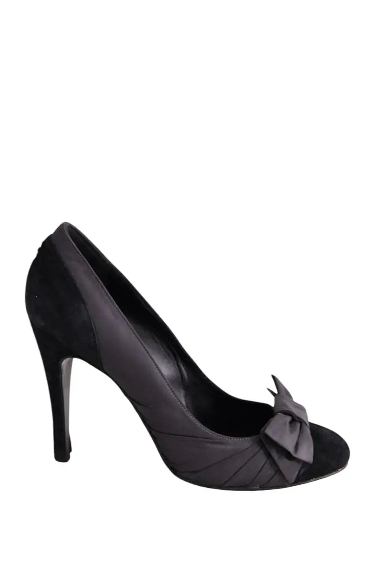 Talons Chanel Noir en Cuir, taille 38 - Seconde Main