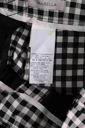 Pantalon droit Marella Noir en Coton