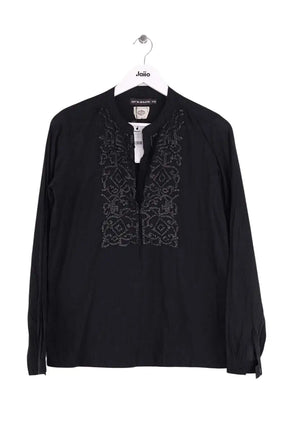 Blouse Antik Batik Noir en Coton, taille S - Seconde Main