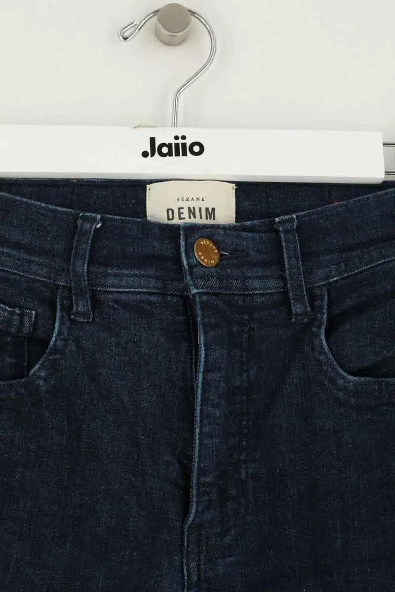 Jean slim Sézane Bleu en Coton