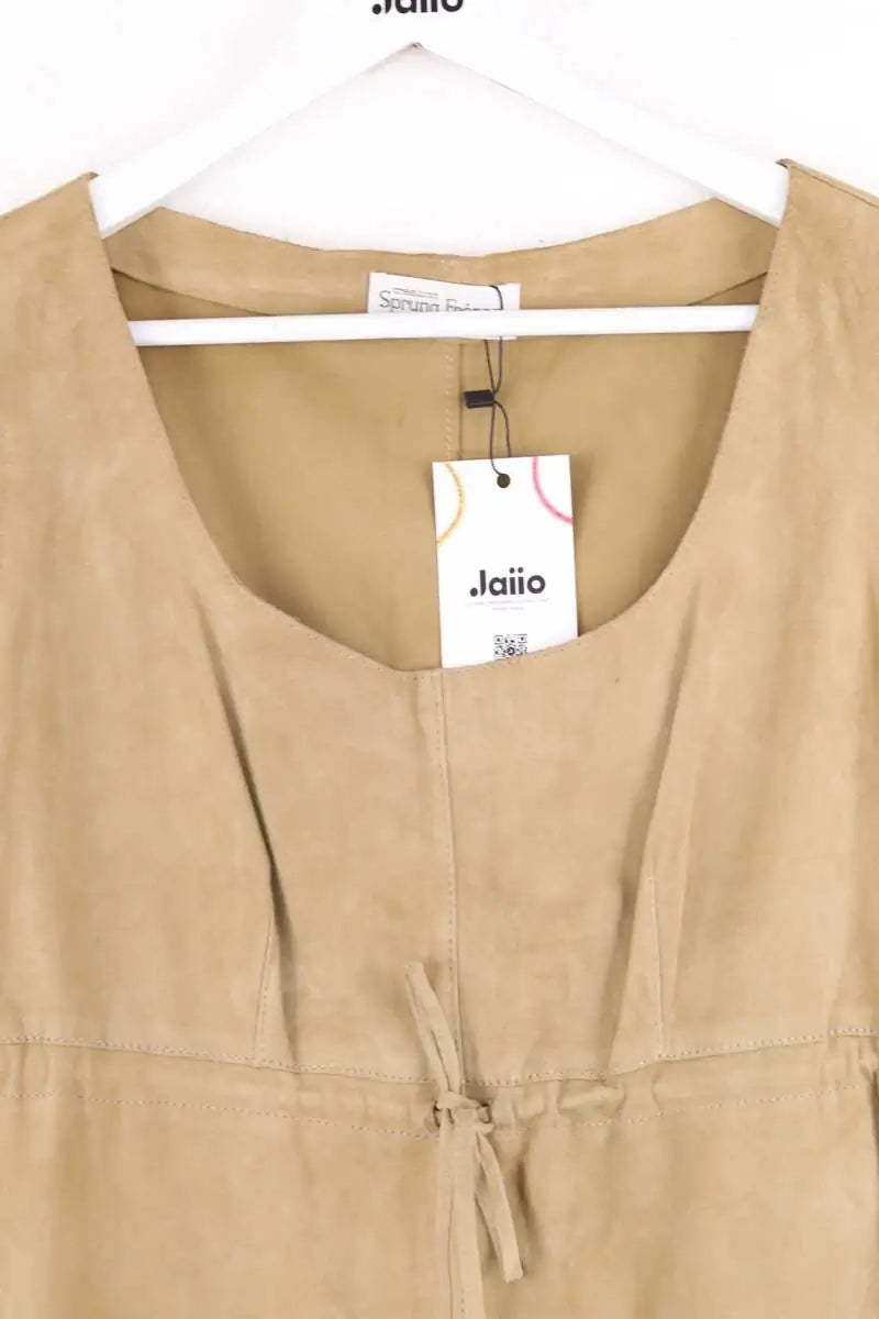 Robe Sprung Frères Camel en Cuir