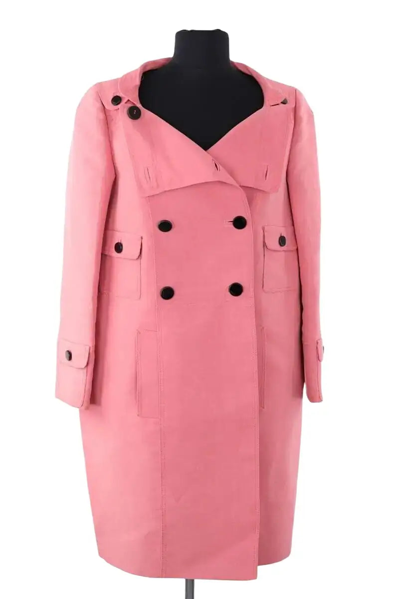 Manteau Gucci Rose en Soie, taille M - Seconde Main