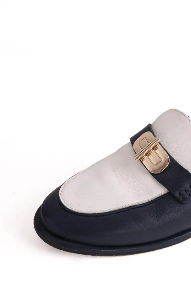 Mules Tommy Hilfiger Bleu en Cuir