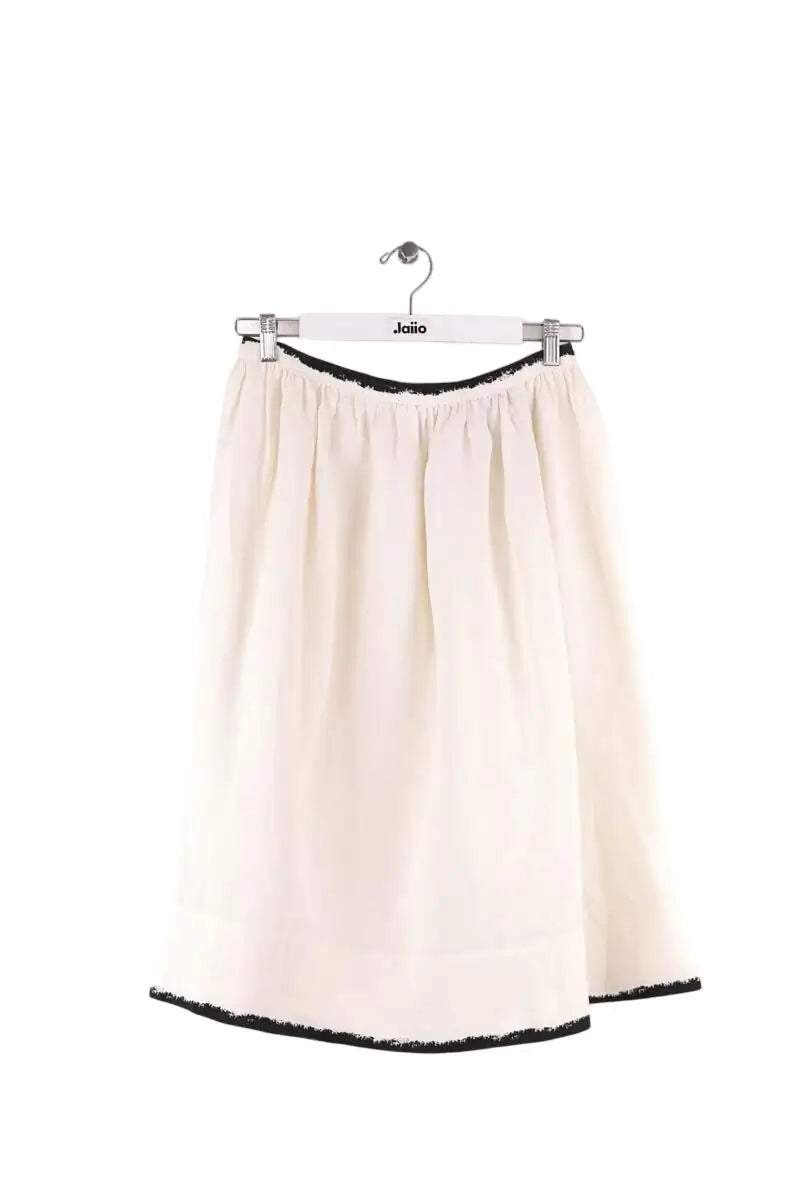 Jupe Max Mara Blanc en Lin, taille S - Seconde Main