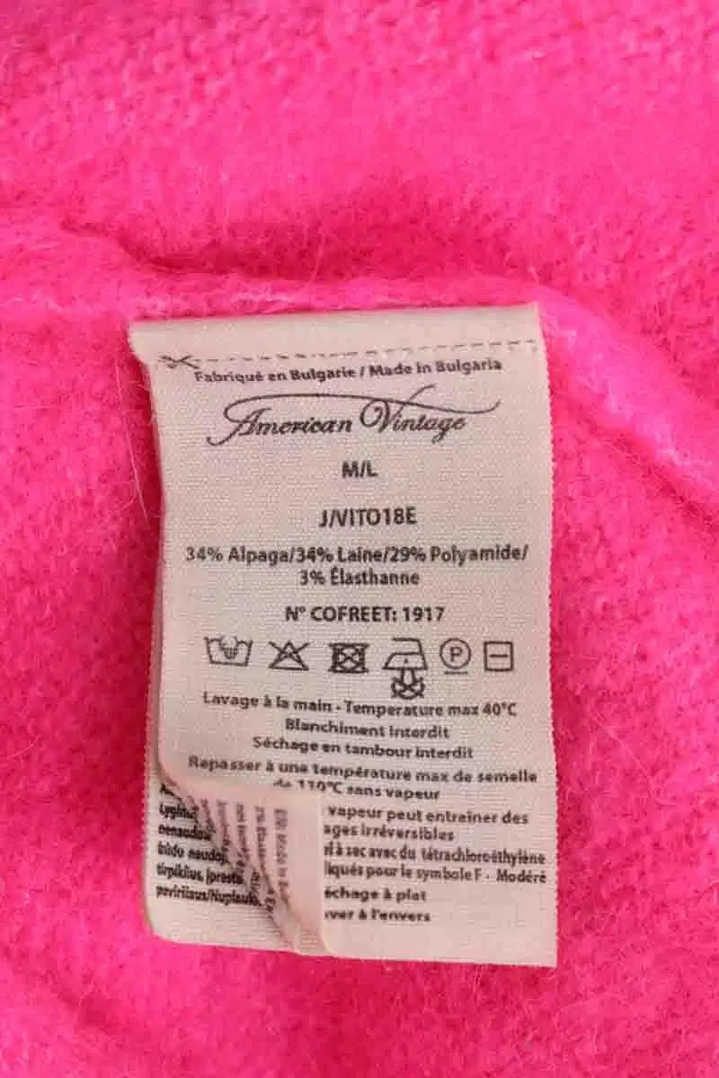 Pull American Vintage Rose en Laine