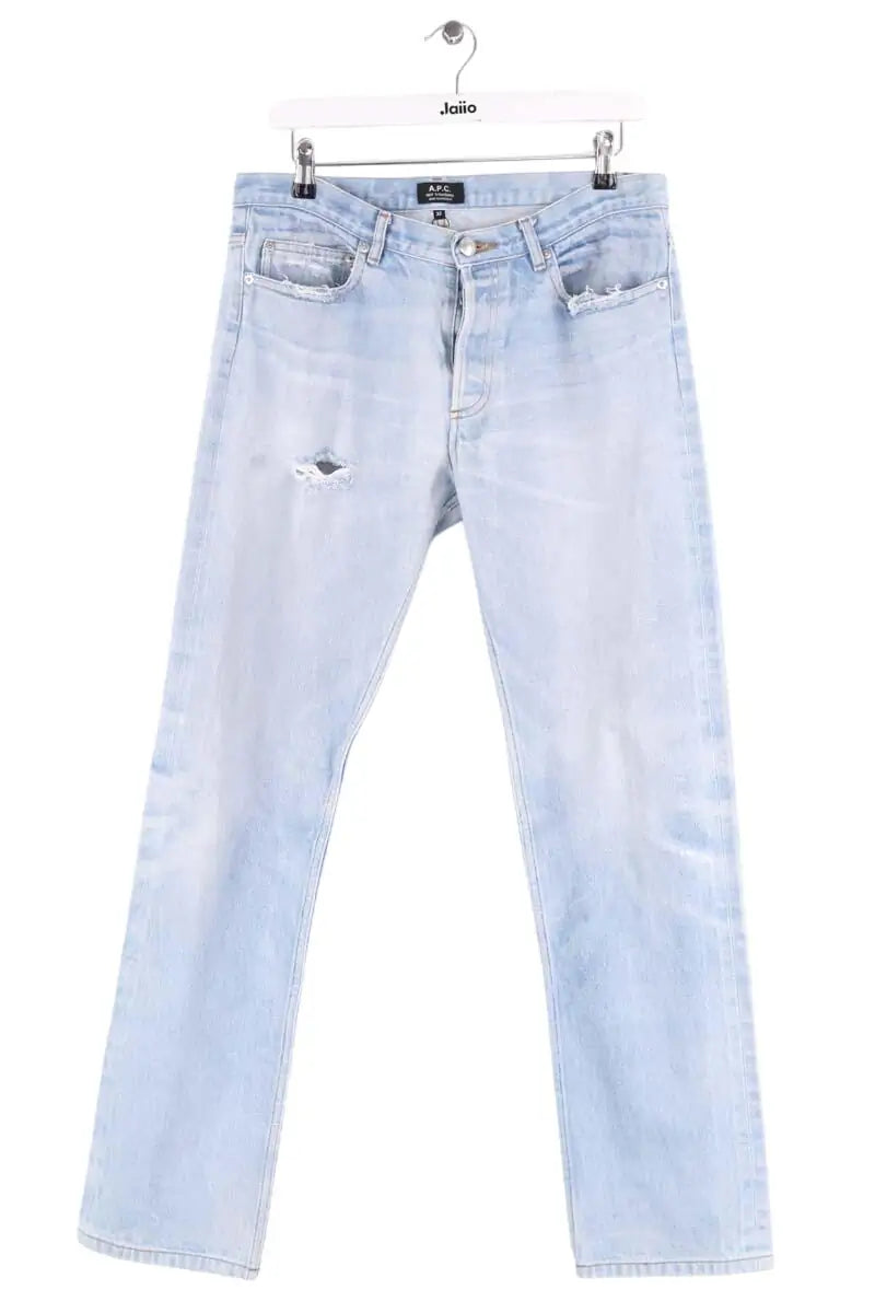 Jean droit APC Bleu en Coton, taille M - Seconde Main