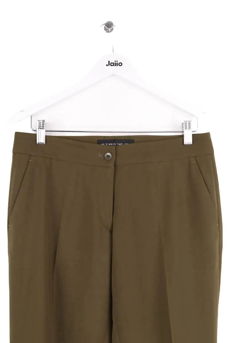 Pantalon Etro Kaki en Laine