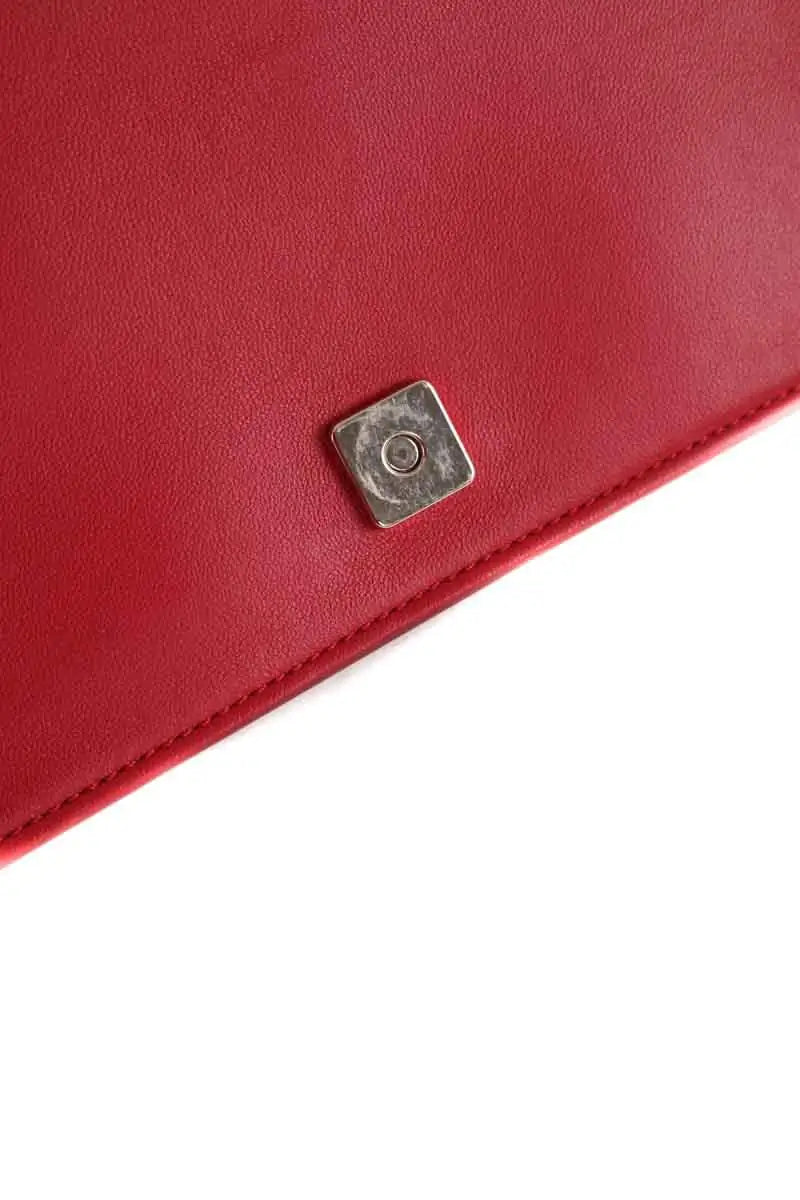 Pochette Tomasini Rouge en Cuir