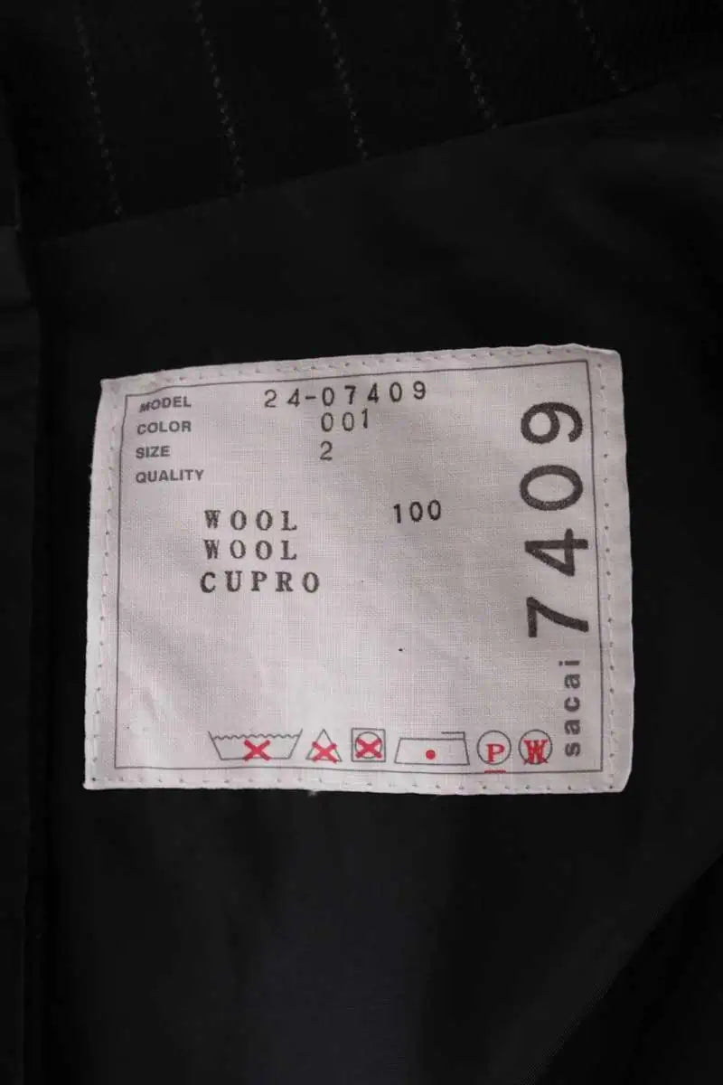 Blazer Sacai Noir en Laine