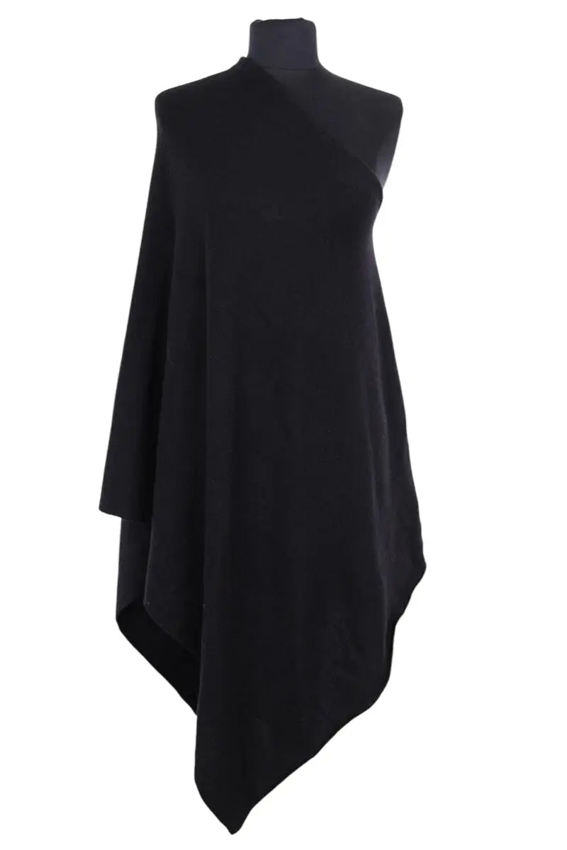 Poncho large Eric Bompard Noir en Cachemire, taille TU - Seconde Main