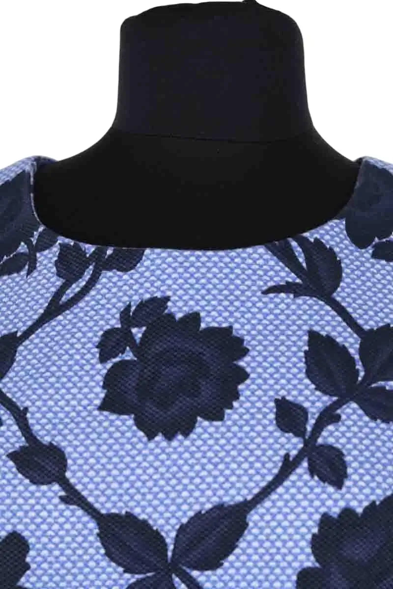 Robe Tara Jarmon Bleu en Coton, taille L - Seconde Main