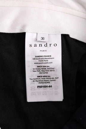 Pantalon large Sandro Marine en Synthétique