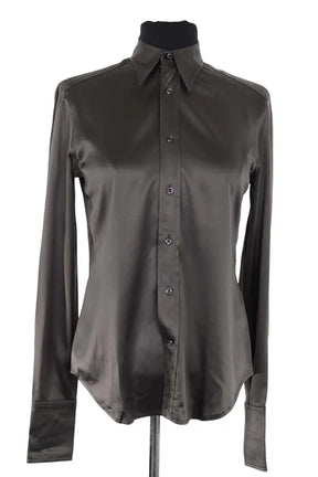 Chemise Ralph Lauren Kaki en Soie, taille M - Seconde Main
