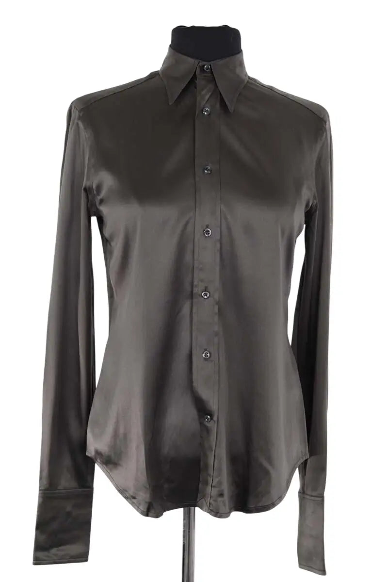 Chemise Ralph Lauren Kaki en Soie, taille M - Seconde Main