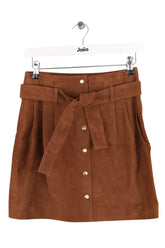 Jupe Sézane Camel en Cuir, taille XS - Seconde Main