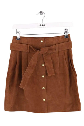 Jupe Sézane Camel en Cuir, taille XS - Seconde Main