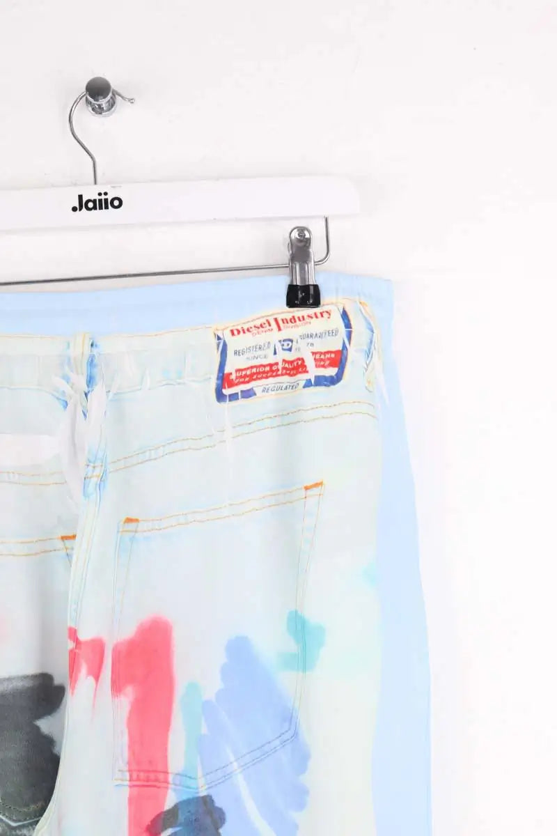 Pantalon Diesel Bleu en Synthétique