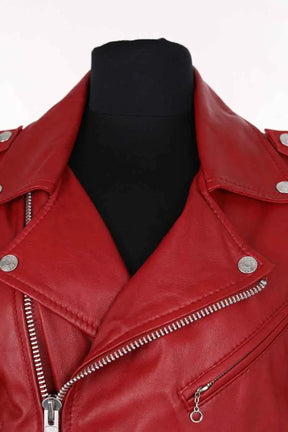 Veste Schott Rouge en Synthétique