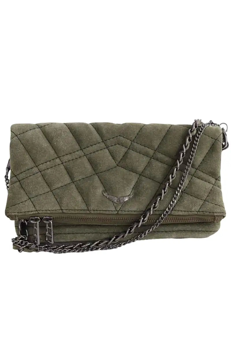 Sac à bandoulière Zadig & Voltaire Kaki en Daim - Seconde Main