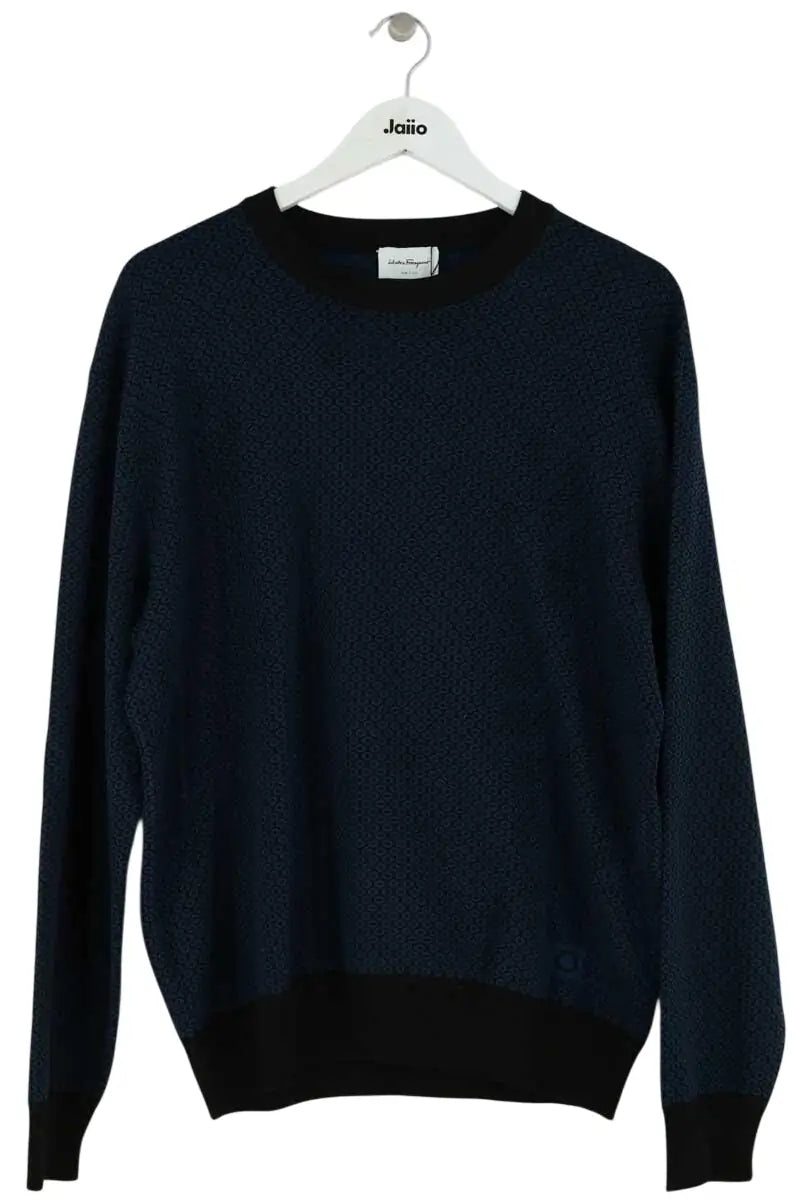 Pull Salvatore Ferragamo Bleu en Soie, taille L - Seconde Main