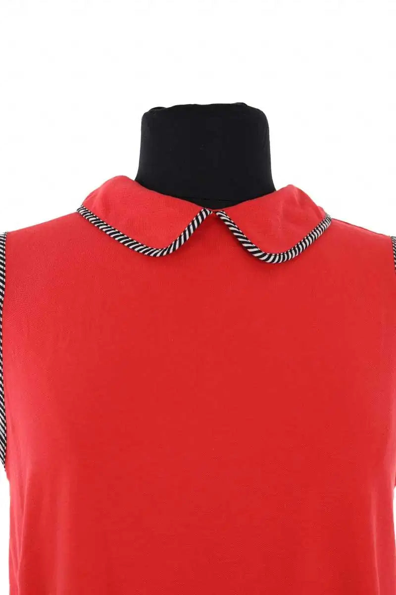 Top sans manche Tommy Hilfiger Rouge en Coton