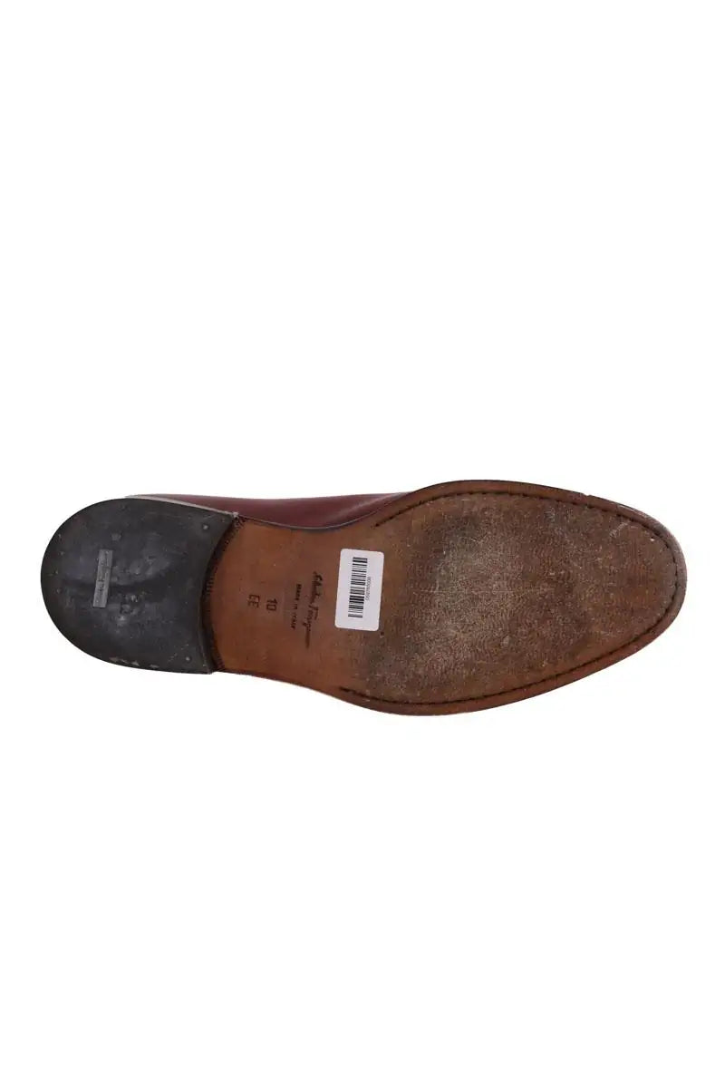Chaussures à lacets Salvatore Ferragamo Bordeaux en Cuir