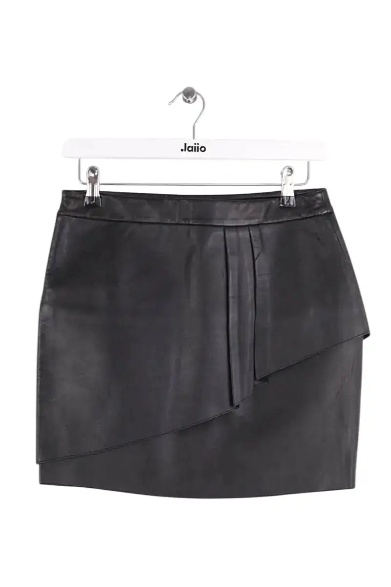 Mini jupe Maje Gaia Noir en Cuir, taille S - Seconde Main