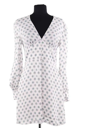 Robe Diane Von Furstenberg Blanc en Viscose, taille M - Seconde Main