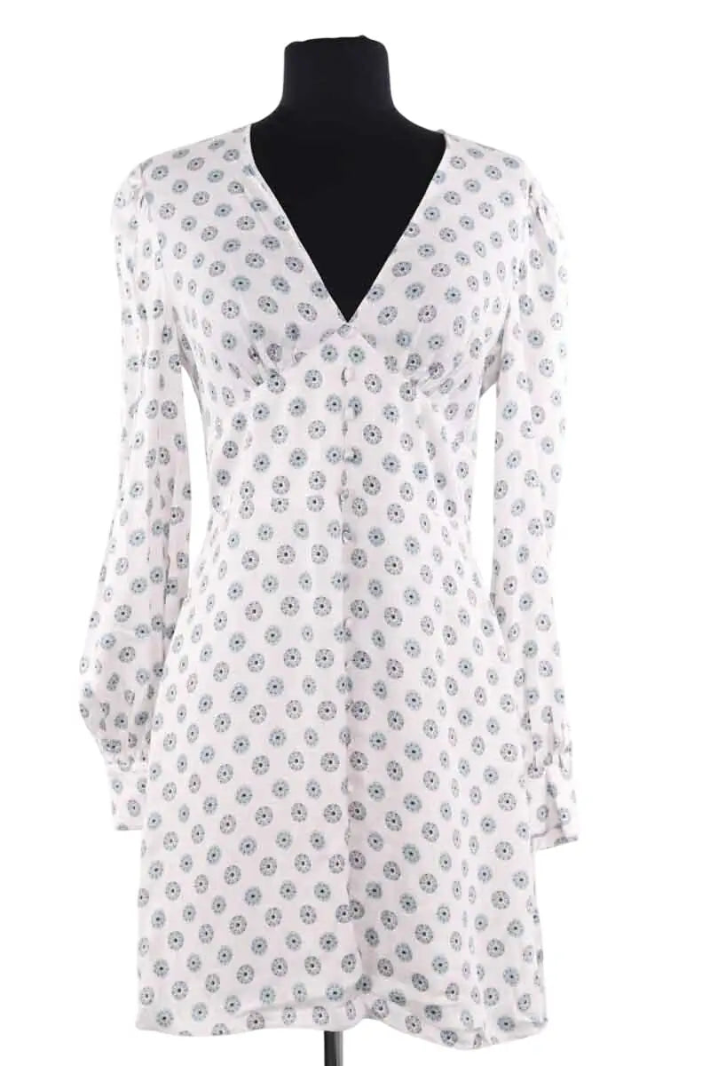 Robe Diane Von Furstenberg Blanc en Viscose, taille M - Seconde Main
