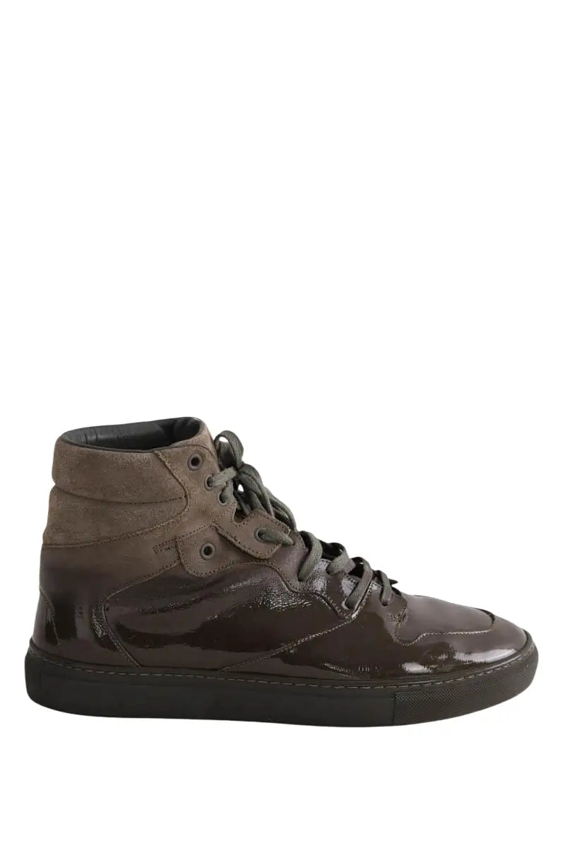 Baskets Balenciaga Kaki en Cuir, taille 42 - Seconde Main