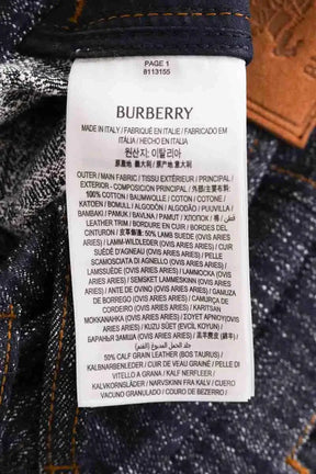 Pantalon large Burberry Bleu en Coton