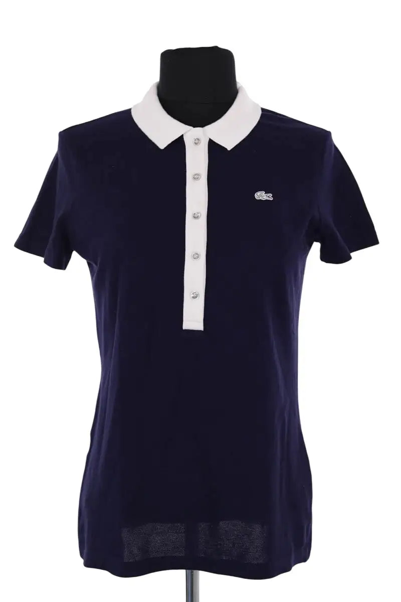 Polo Lacoste Marine en Coton, taille M - Seconde Main