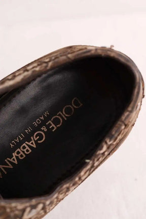 Chaussures à lacets Dolce & Gabbana Marron en Cuir