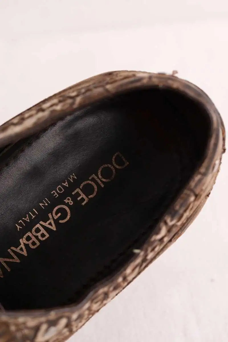 Chaussures à lacets Dolce & Gabbana Marron en Cuir