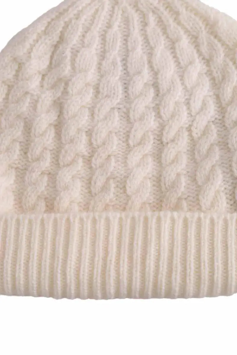 Bonnet Eric Bompard Beige en Cachemire