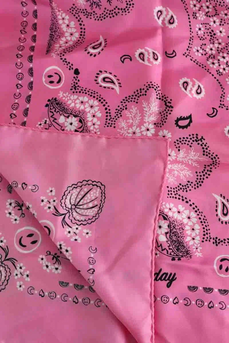 Carré Call It By Your Name Grand modèle bandana Rose en Soie