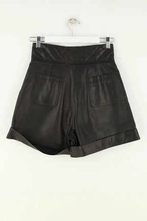 Bermuda Sandro Noir en Cuir