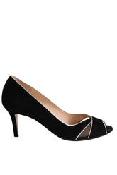 Talons Charles Kammer Noir en Daim, taille 38 - Seconde Main