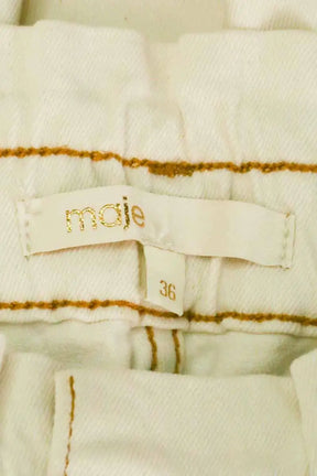 Pantalon Maje Beige en Coton
